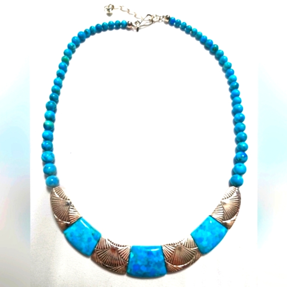 Jay King Blue and Sterling Silver Turquoise Necklace
